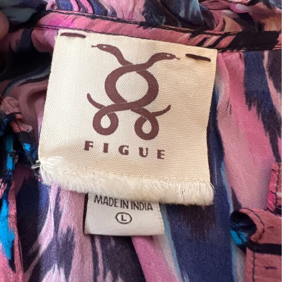 Figue Fabiana nomadic ikat pink tank top sz L - Picture 8 of 8